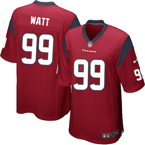 Men's Game J.J. Watt Nike Jersey Red Alternate - #99 NFL Houston Texans